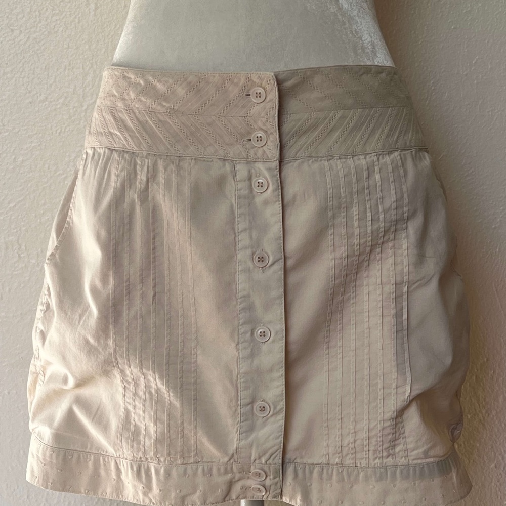 BCBGirls Cotton Short Skirt - Hip Pockets / Button Front